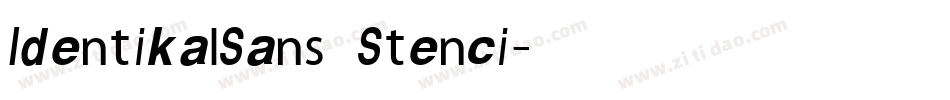 IdentikalSans Stenci字体转换